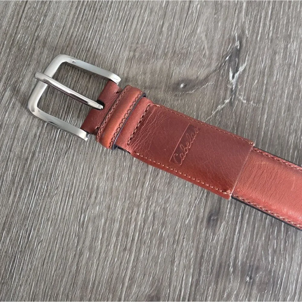 Cabela's Brown Leather Belt Size 36